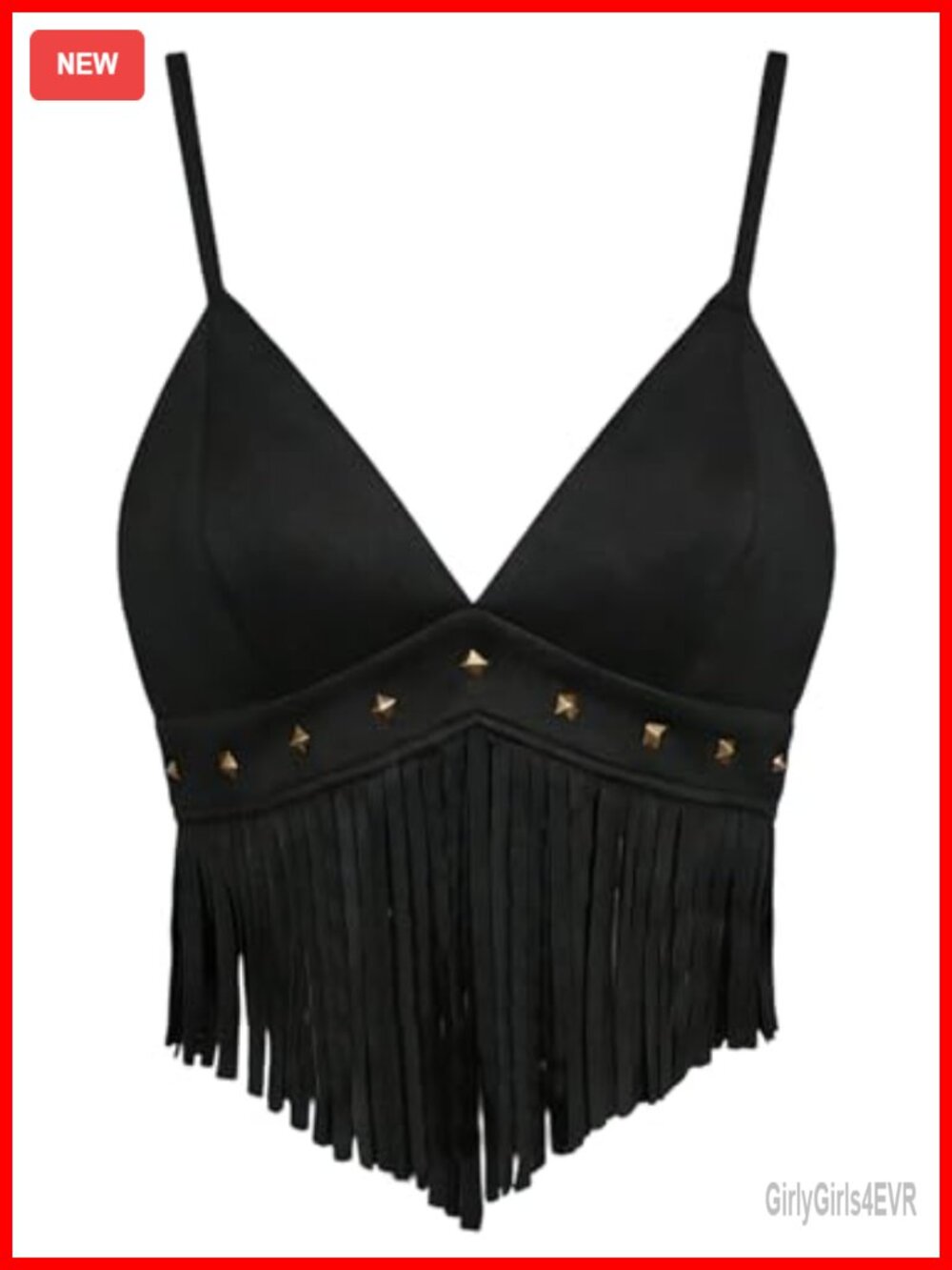 Women's Western Fringe Crop Cami โ Cowgirl Country Concert Festival Top